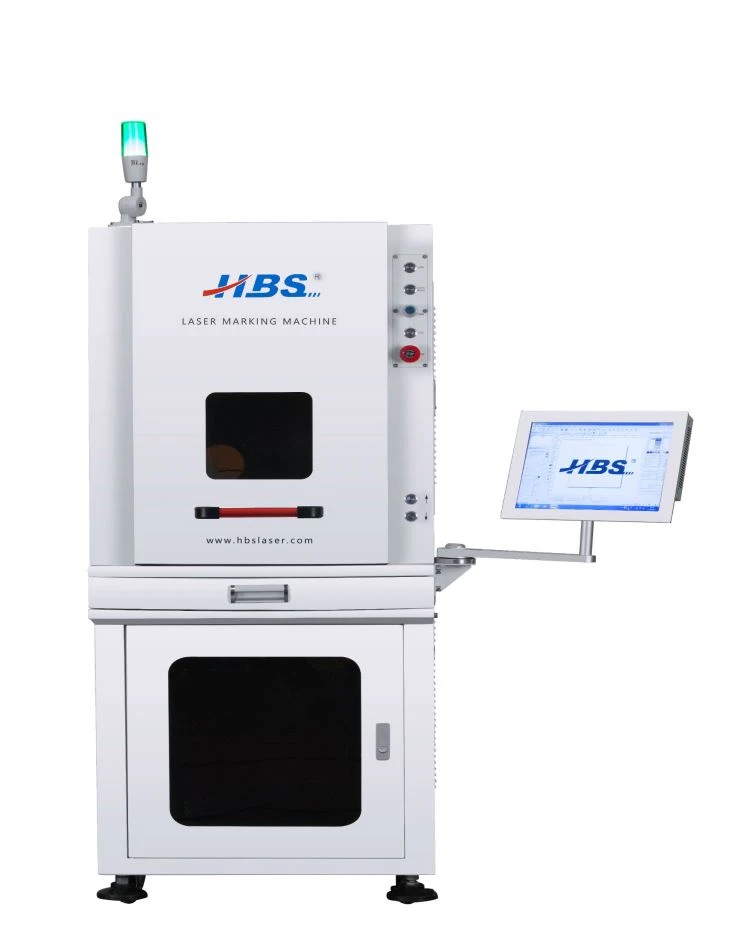 20W Focus Finder & Motoriseret Z-Aks Cabinet Design Fiber Laser Marking Machine